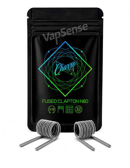 Resistencias Charro Coils Fused Clapton N80 0.18 Ohm Dual