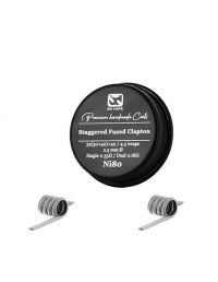 Staggered Fused Clapton Ni80 0.35Ω BD Vape – Coils artesanales para DL