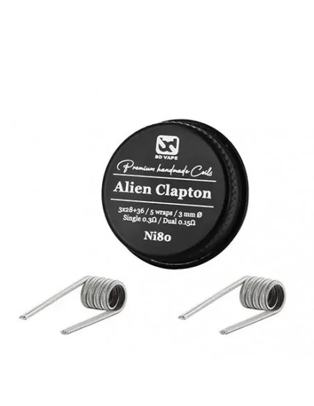 Alien Clapton Ni80+Ni90 0.15Ω BD Vape – Coils artesanales para DL