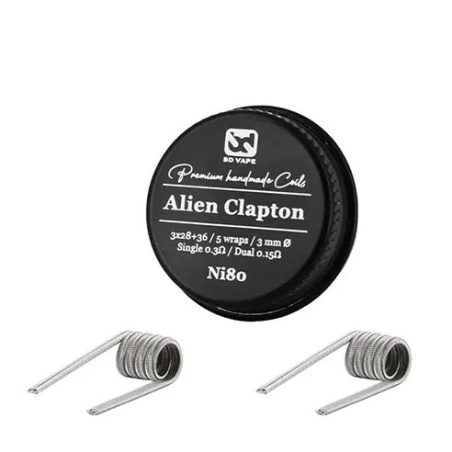 Alien Clapton Ni80+Ni90 0.15Ω BD Vape – Coils artesanales para DL
