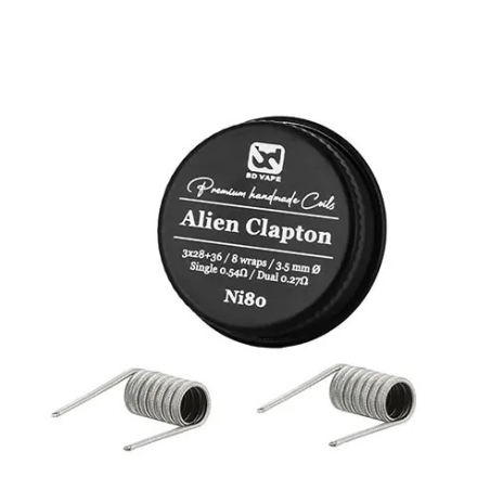 Alien Clapton Ni80 0.54Ω BD Vape – Coils artesanales para RDL