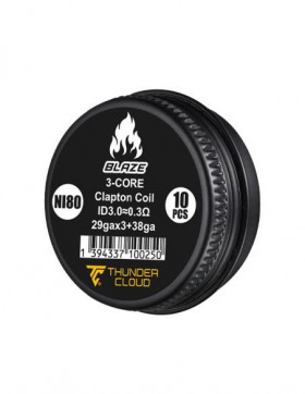 Fused Clapton Coils Ni80 (10pcs) 0.30 ohm - Thunder Cloud x Mike Vapes