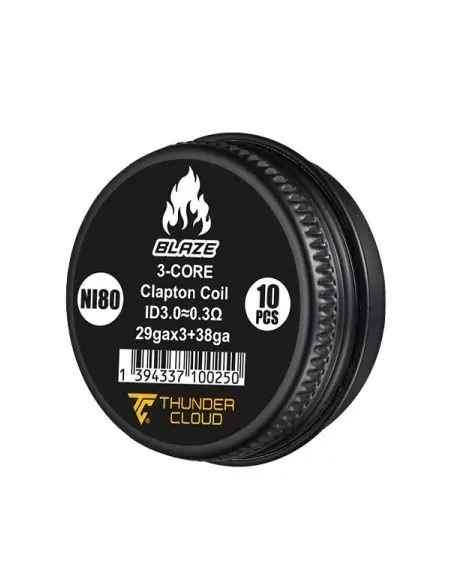 Fused Clapton Coils Ni80 (10pcs) 0.30 ohm - Thunder Cloud x Mike Vapes