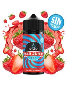 Aroma Super Strawberry Sin Frescor - Bar Juice Bombo Longfill 120ml