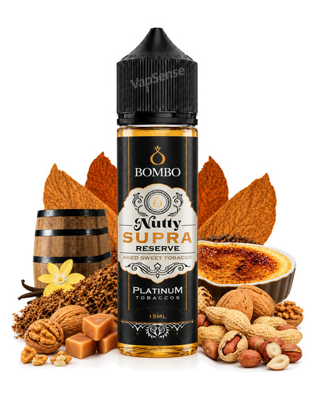 Nutty Supra Reserve Longfill Bombo Platinum Tobaccos botella de 60ml