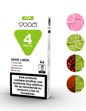 Pack Repuesto Lemon Serie para Voom Multi Pod 4 en 1 2400 Caladas