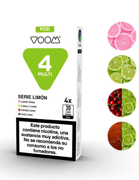 Pack Repuesto Lemon Serie para Voom Multi Pod 4 en 1 2400 Caladas