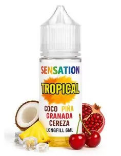 Aroma Coco Piña Cereza y Granada Ice - Sensation Longfill 30ml