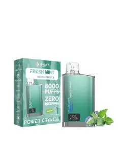 Vaper Desechable Menta Fresca sin nicotina - BalMY Power Crystal 8000