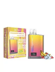 Vaper Desechable Fresa y Banana sin nicotina - BalMY Power Crystal 8000
