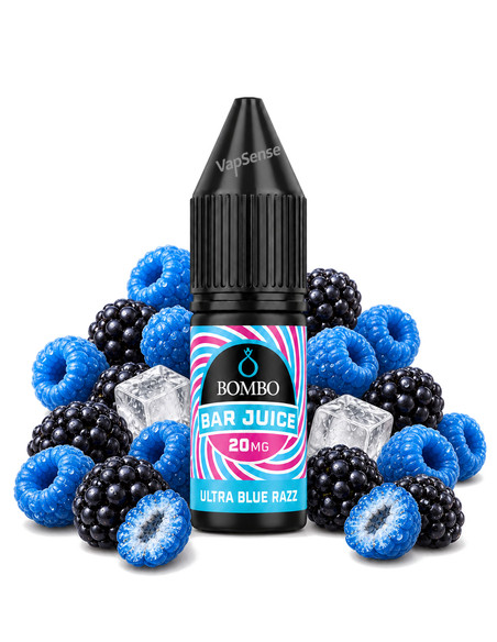 Ultra Blue Razz Ice 10ml Bombo Bar Juice Salts