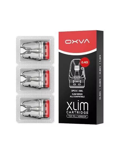 Cartucho Pod Xlim Top Fill V3 (3pcs) 0.4 ohm - Oxva