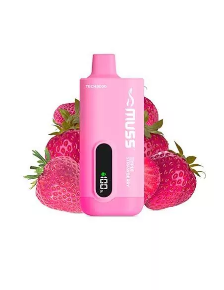 Vaper Desechable Triple Strawberry Zero - Muss Tech 8000