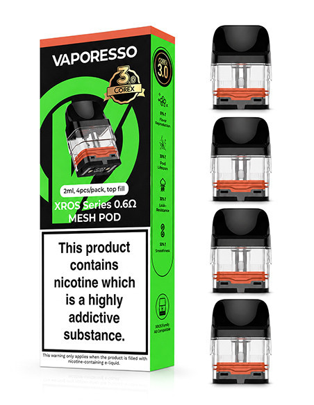 Pods Vaporesso XROS Corex 3.0 Mesh 2ml Pack 4 0.6 ohm