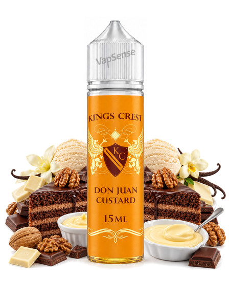 Don Juan Custard Longfill Kings Crest botella de 60ml