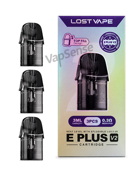 Pods Lost Vape E Plus V2 Dual Mesh 2ml 0.3Ω Pack de 3