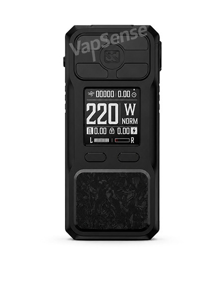 BD Vape Rayden 220 Mod Full Black vista frontal