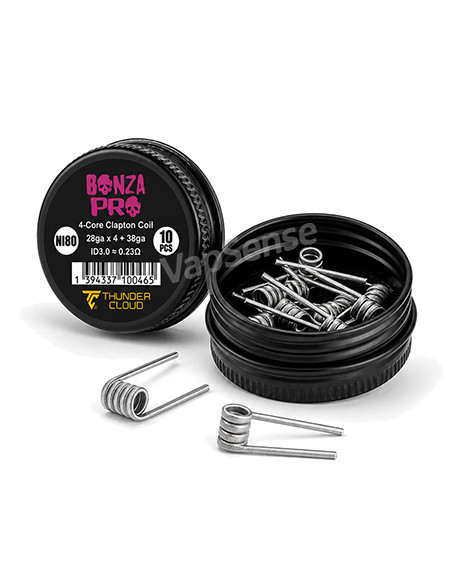 Resistencias Bonza Pro 4-Core Fused Clapton Ni80 0.23Ω Pack de 10