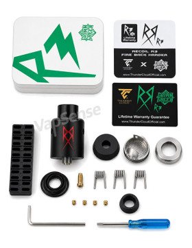 Thunder Cloud x Grimm Green Recoil R3 RDA 24mm contenido del pack
