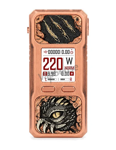 BD Vape Rayden 220 Mod Edición Limitada T-Rex vista frontal