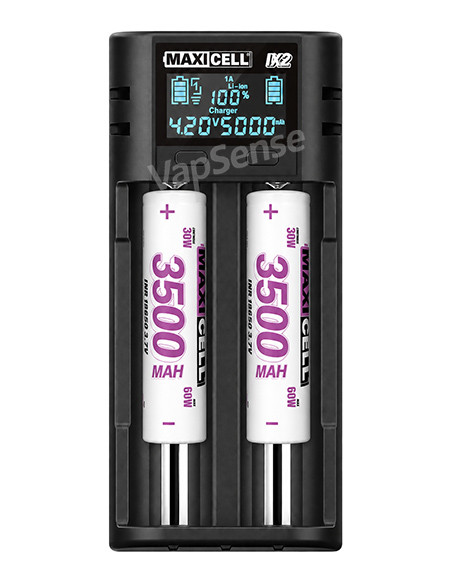 Cargador Maxicell IX2 con baterías instaladas