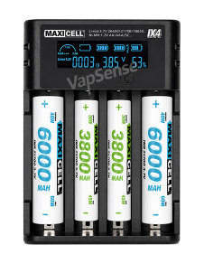 Cargador Maxicell IX4 con baterías instaladas