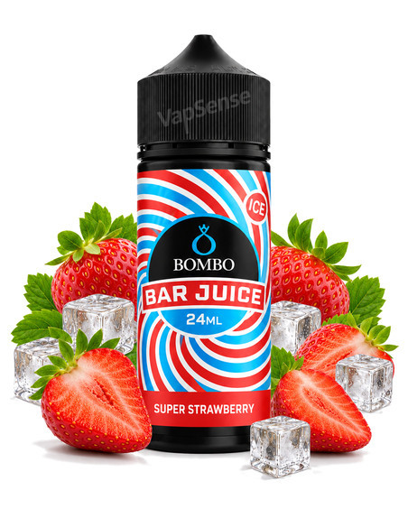 Super Strawberry Ice Longfill Bombo Bar Juice 120ml con 24ml de aroma