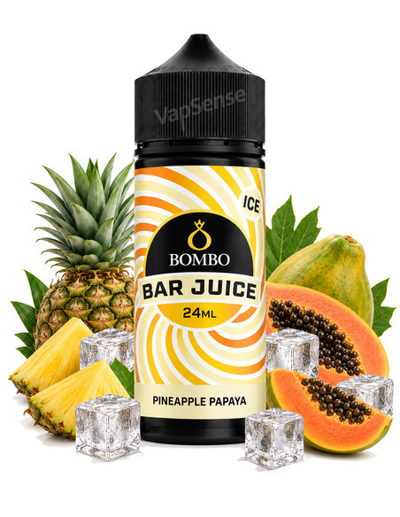 Pineapple Papaya Ice Longfill Bombo Bar Juice 120ml con 24ml de aroma