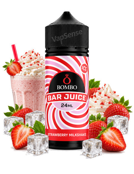Strawberry Milkshake Ice Longfill Bombo Bar Juice 120ml con 24ml de aroma