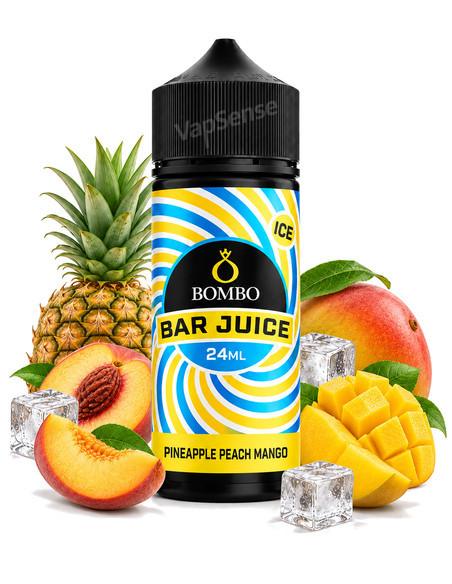 Pineapple Peach Mango Ice Longfill Bombo Bar Juice 120ml con 24ml de aroma