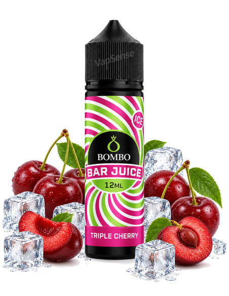 Triple Cherry Ice Longfill Bombo Bar Juice 60ml con 12ml de aroma