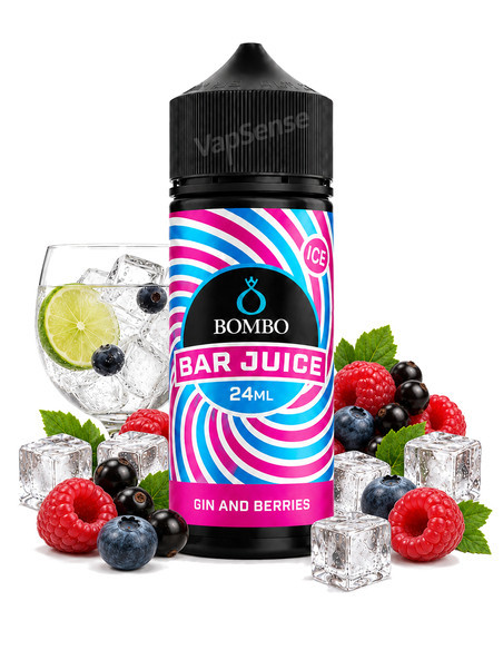 Gin Berries Ice Longfill Bombo Bar Juice 120ml con 24ml de aroma