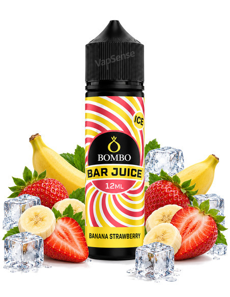 Banana Strawberry Ice Longfill Bombo Bar Juice 60ml con 12ml de aroma