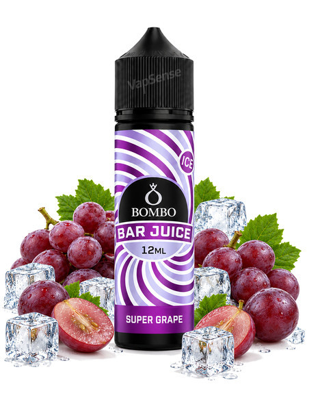 Super Grape Ice Longfill Bombo Bar Juice 60ml con 12ml de aroma