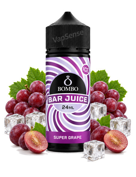 Super Grape Ice Longfill Bombo Bar Juice 120ml con 24ml de aroma
