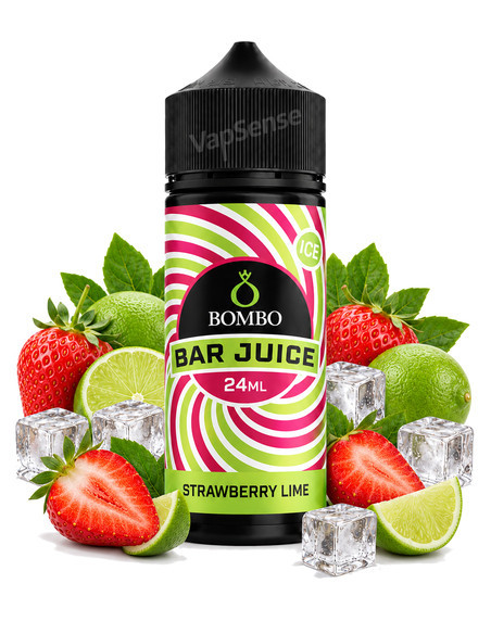Strawberry Lime Ice Longfill Bombo Bar Juice 120ml con 24ml de aroma