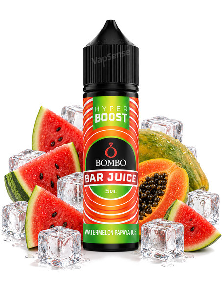 Watermelon Papaya Ice Longfill Bombo Bar Juice Hyper Boost 60ml con 5ml de aroma
