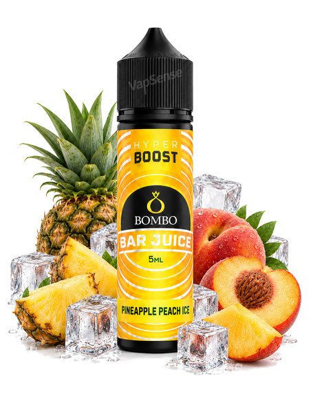 Pineapple Peach Ice Longfill Bombo Bar Juice Hyper Boost 60ml con 5ml de aroma