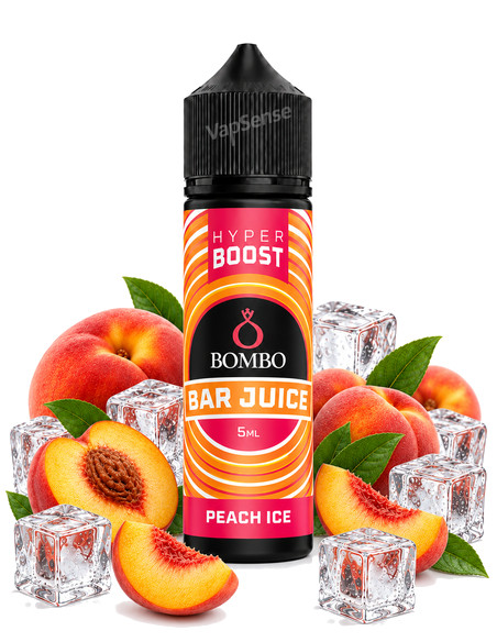 Peach Ice Longfill Bombo Bar Juice Hyper Boost 60ml con 5ml de aroma