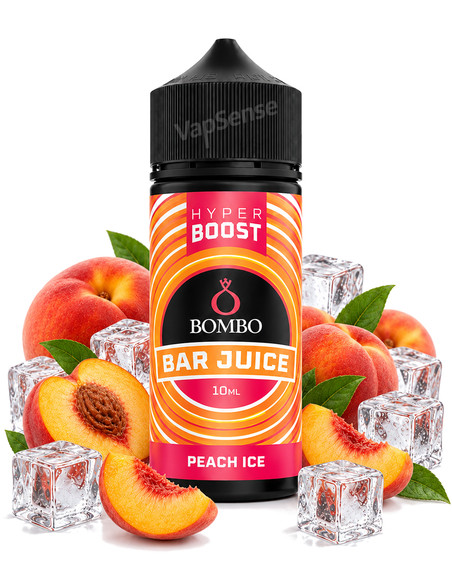Peach Ice Longfill Bombo Bar Juice Hyper Boost 120ml con 10ml de aroma