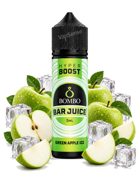 Green Apple Ice Longfill Bombo Bar Juice Hyper Boost 60ml con 5ml de aroma
