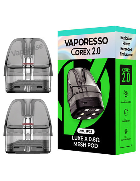 Pods Vaporesso Luxe X COREX 2.0 Single Mesh 2ml 0.8Ω Pack de 2
