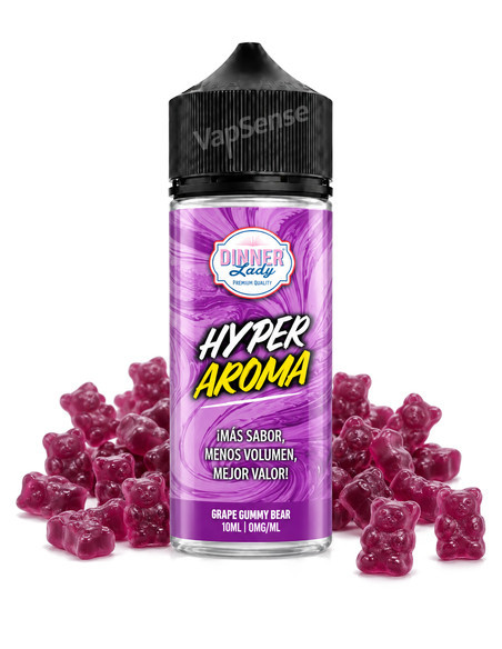 Grape Gummy Bear Longfill Dinner Lady Hyper botella de 120ml