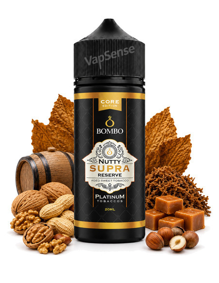 Nutty Supra Reserve Longfill Bombo Platinum Tobaccos Core Edition botellas de 120ml