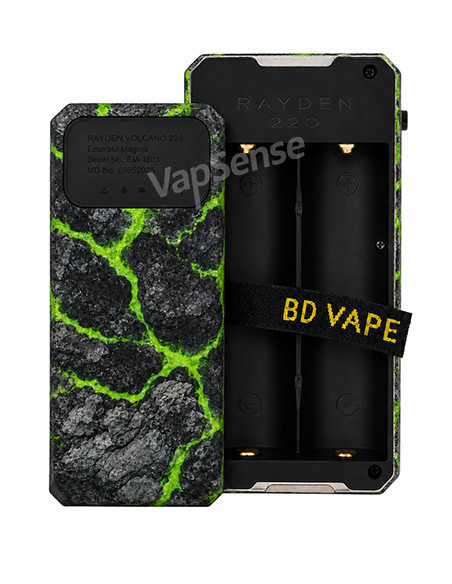 BD Vape Rayden 220 Mod Volcano Emerald Magma Rare Edition 1000pcs detalle tapa