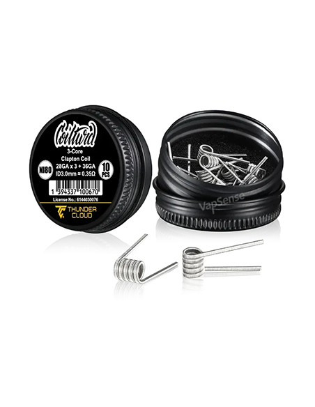Resistencias AN RTA 3-Core Clapton Ni80 0,35Ω 3mm Pack de 10
