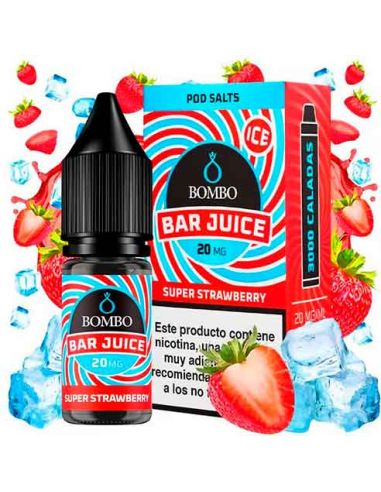 Super Strawberry Ice 10ml Bar Juice by Bombo