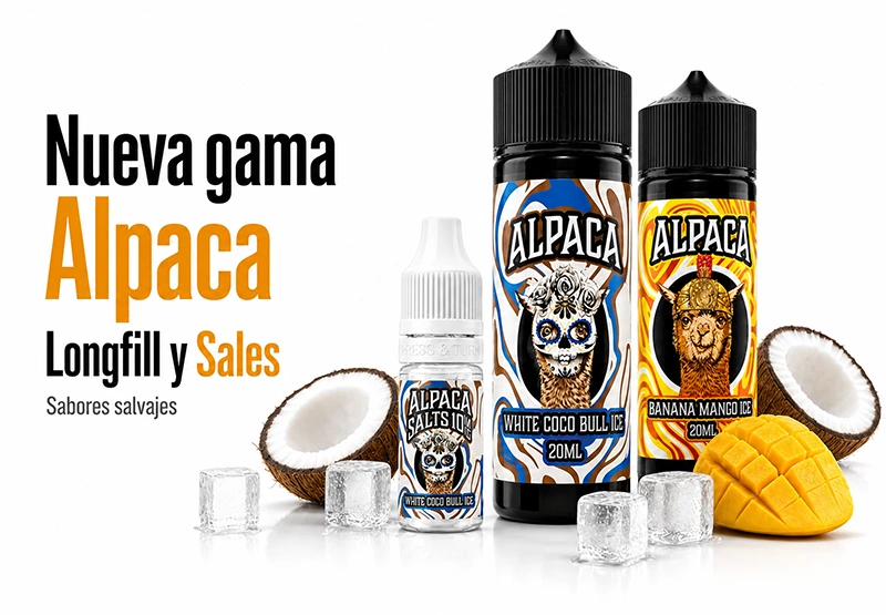 Nueva gama Alpaca Longfill y Sales con White Coco Bull Ice