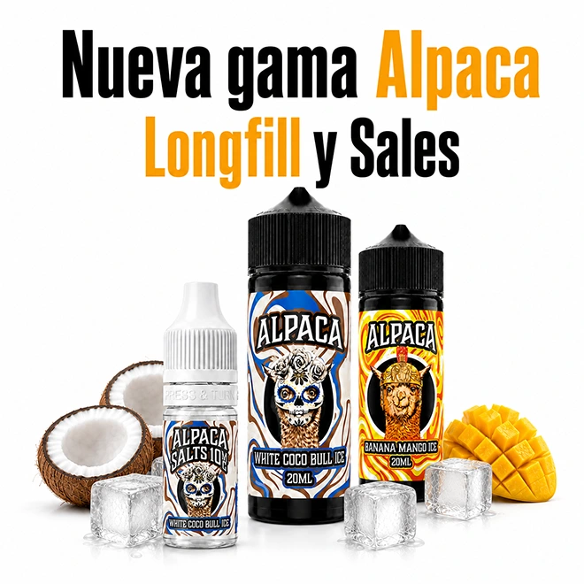 Nueva gama Alpaca Longfill y Sales con White Coco Bull Ice