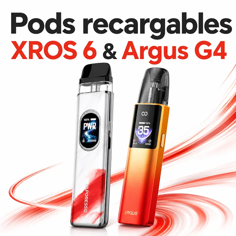 Vaporesso xros 6 y Argus g4